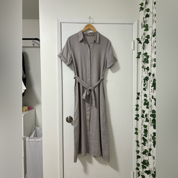 NWOTS Wilfred Eleta Linen Maxi Dress Sz M - Picture 6 of 12